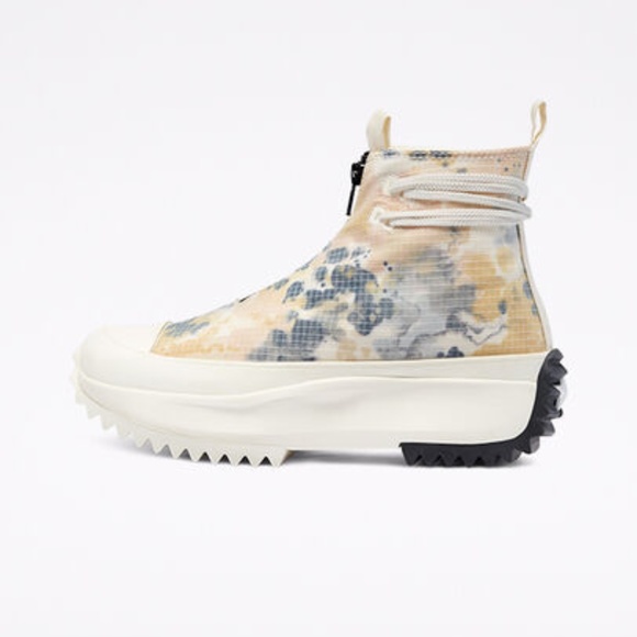 New Converse Washed Florals Run Star Hike Sneakers - Picture 4 of 8